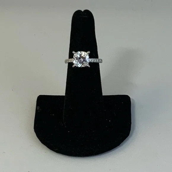 1ct Pave Crown Cushion Cut Ring - Picture 12 of 14